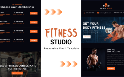 Estúdio de Fitness – Modelo de E-mail Responsivo