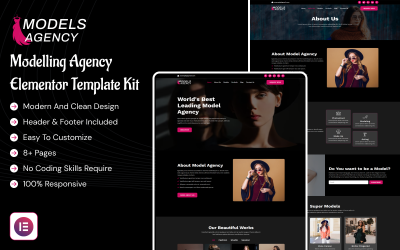 Model Agency - Modeling Agency Elementor Template Kit