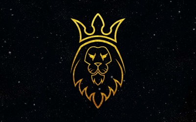 Yaratıcı Aslan Kral Logo Tasarımı - Marka Kimliği