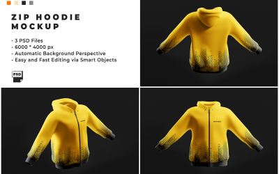 Zip Hoodie Mockup Template
