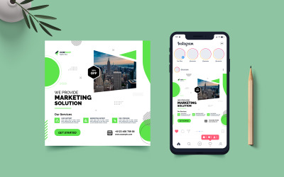 Layout del banner post sui social media aziendali