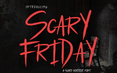 Scary Friday - Police d&amp;#39;affichage d&amp;#39;horreur