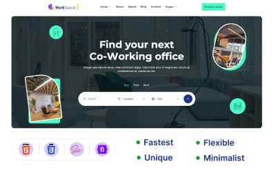 Workspace – Co-Working-Space-HTML-Vorlage