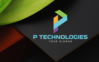 Creative P letter logo Template