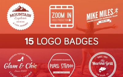 Diseños mínimos de logotipos de insignias