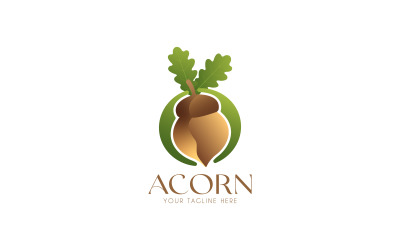 Logo żołędzi, logo żywności, logo marki