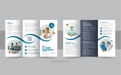 Healthcare or medical trifold brochure layout