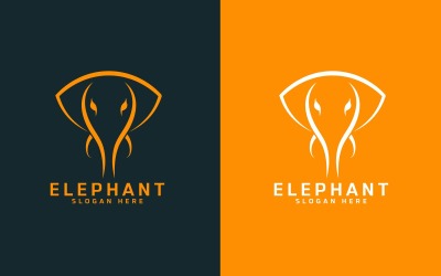 Kreativ design för elefantlogotyp - varumärkesidentitet