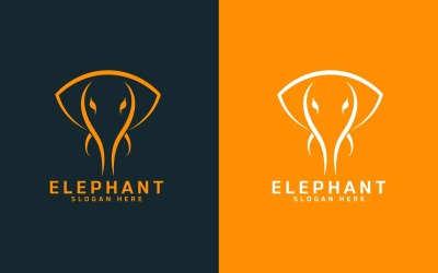 Kreatywny projekt logo słonia - tożsamość marki