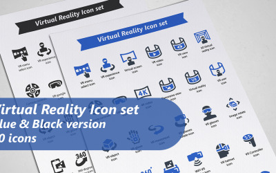 Sjabloon voor virtuele realiteit-pictogramset