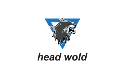 Wold Triángulo Negro Logotipo Moderno Minimalis
