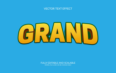 Grand 3D redigerbar vektor Eps texteffektmall