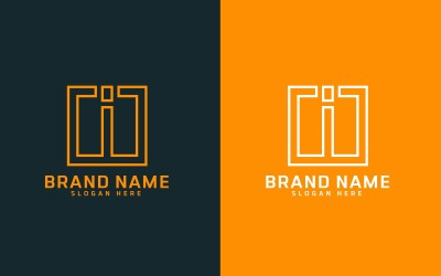 Logo-Design der Marke I mit Buchstaben