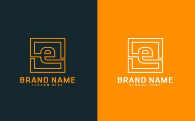 Marque E lettre Logo Design Petite lettre
