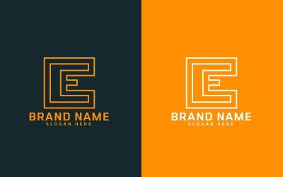 Merk E letter Logo Design - Merkidentiteit