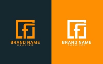 Merk F brief Logo ontwerp