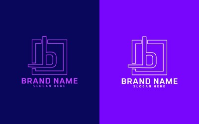 Nowy projekt logo litery B marki - tożsamość marki
