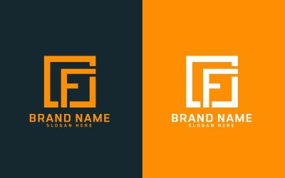 Projektowanie logo litery F marki - tożsamość marki