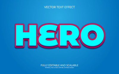 Šablona efektu 3D efektu Super Hero Vector Eps