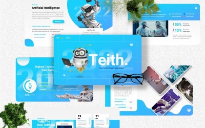 Teith - Технология Powerpoint Шаблон