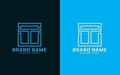 Création de logo de lettre T de marque