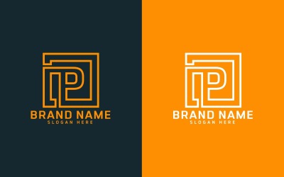Design de logotipo da letra P da marca