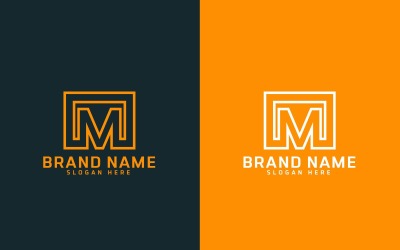 Diseño de logotipo de letra M de marca
