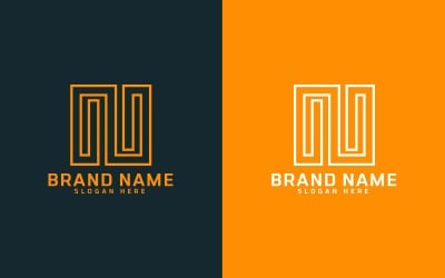 Kreatives N-Buchstaben-Logo-Design – Markenidentität