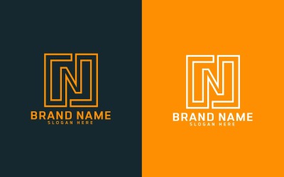 Kreativní N dopis Logo Design - Značka