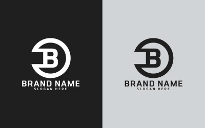 Marchio B lettera Circle Shape Logo Design - Brand Identity