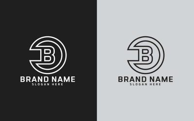 Márka B betű Kör alakú Logo Design