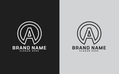 Marque Une lettre Cercle Forme Logo Design