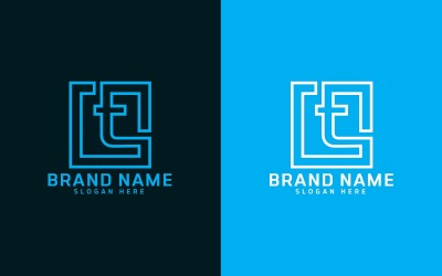 Nuovo design del logo della lettera T creativa