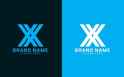 Professionell X-bokstavslogodesign - varumärkesidentitet
