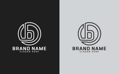 B-Buchstabe Kreisförmiges Logo-Design – Markenidentität