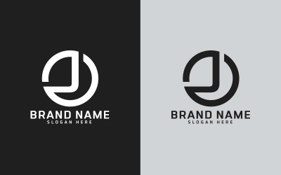Brand J letter Circle Shape Logo Design - Brand