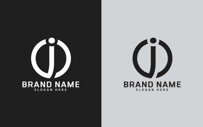 Brand J letter Circle Shape Logo Design - Identità del marchio