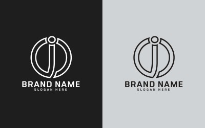 Brand J letter Circle Shape Logo Design