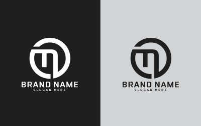 Brand N letter Circle Shape Logo Design - Small Letter