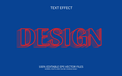 Designa 3D helt redigerbar vektor Eps-texteffektmall