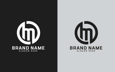 Фирменная буква М в форме круга Дизайн логотипа - Маленькая буква