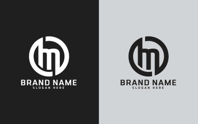 Márka M betű Kör alakú Logo Design - Kis betű
