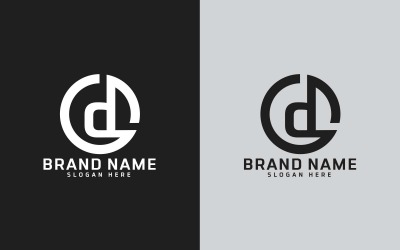 Märke D bokstaven Cirkel Form Logo Design - Liten bokstav