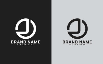 Marke J Buchstabe Kreisförmiges Logo-Design – Marke