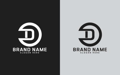 Marken-D-Buchstabe Kreisförmiges Logo-Design – Markenidentität