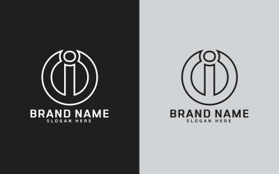 Marque I lettre Cercle Forme Logo Design