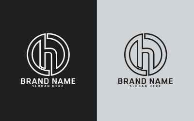 Neue Marke H-Buchstabe Kreisförmiges Logo-Design – Kleiner Buchstabe