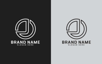 Nouvelle marque J lettre cercle forme Logo Design