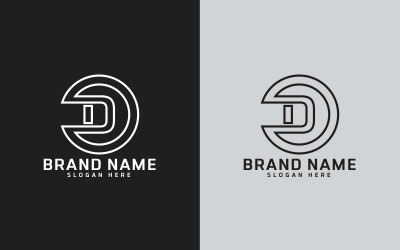 Nová značka D písmeno Circle Shape Logo Design - Identita značky