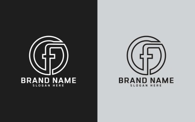 Novo design de logotipo em forma de círculo com letra C da marca - letra pequena